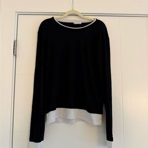 Zara Black and White Long Sleeve Tee